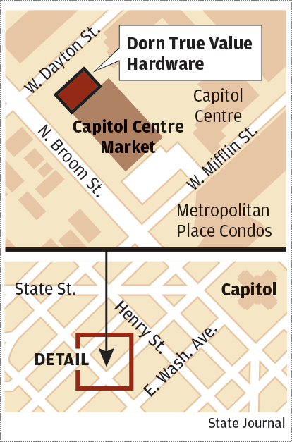 Downtown Dorn Hardware map